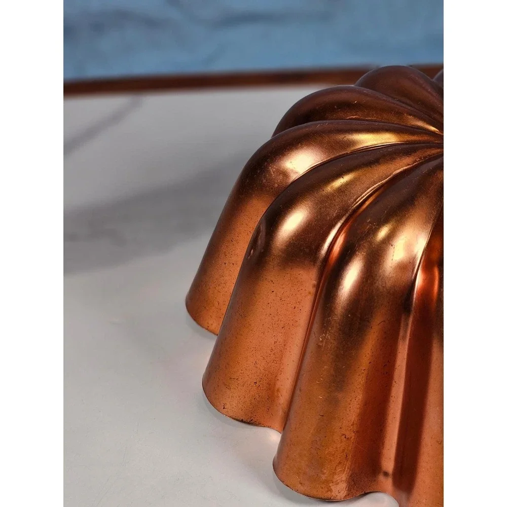 Vintage Copper Fluted Tart Pan Fluted Bowl Dessert Pan